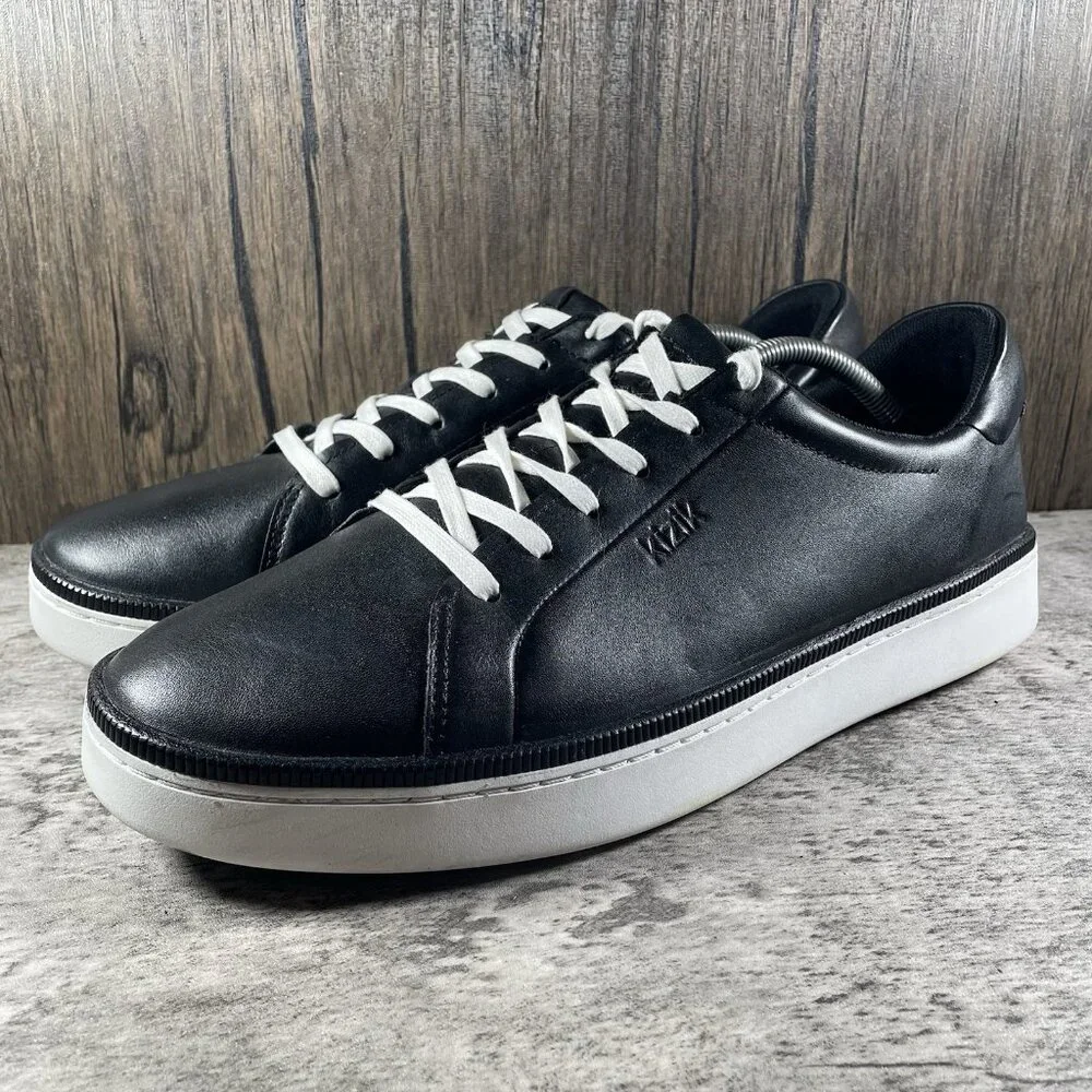 Kizik Sonoma Mens Size 13 Black Leather Handsfree Athletic Shoes Sneakers - Picture 2 of 10
